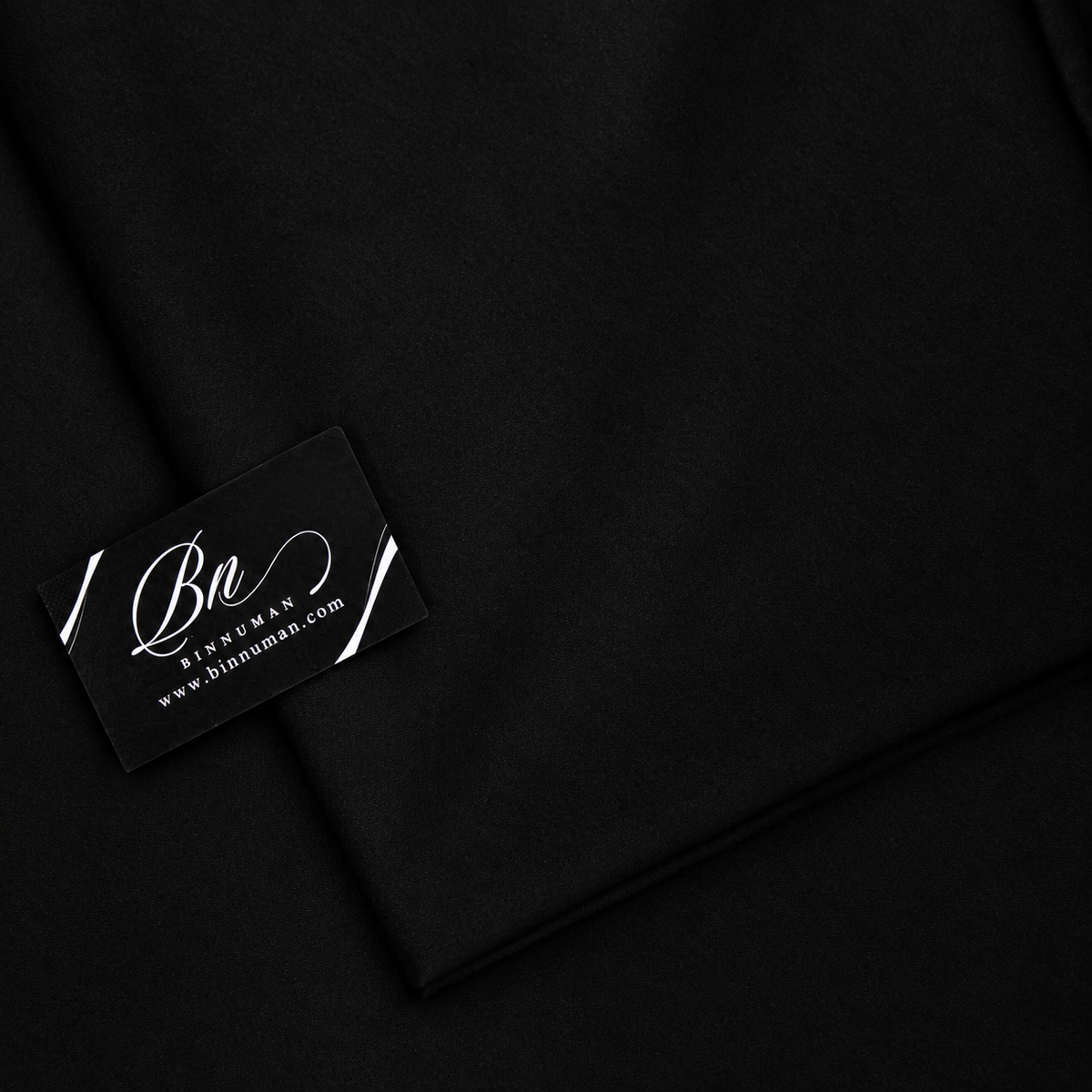 ROYAL BOSSKI FABRIC | PREMIUM UNSTITCHED 4-SEASON WASH & WEAR JET BLACK