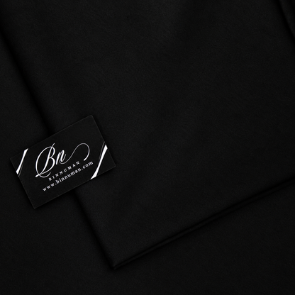 ROYAL BOSSKI FABRIC | PREMIUM UNSTITCHED 4-SEASON WASH & WEAR JET BLACK