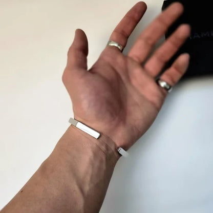 STAINLESS STEEL HEXAGON CUFF BANGLE BUY 1 GET 1 FREE
